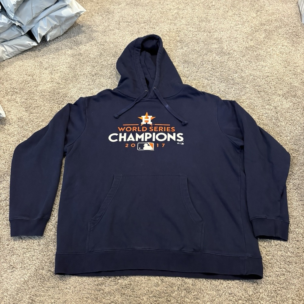 2017 Authentic MLB World Series Champions Houston Astros Hoodie Size 2XL XXL